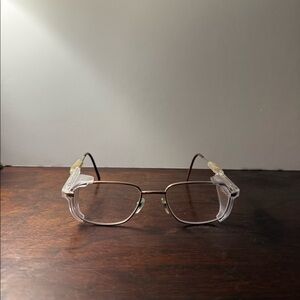 Vtg Wire Frame Prescription Glasses W/ shields